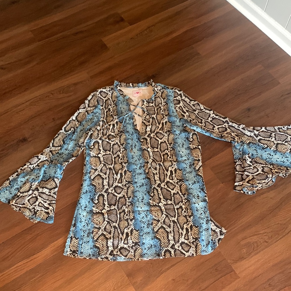 Blue and Black Snakeskin Dress by Buddy Love